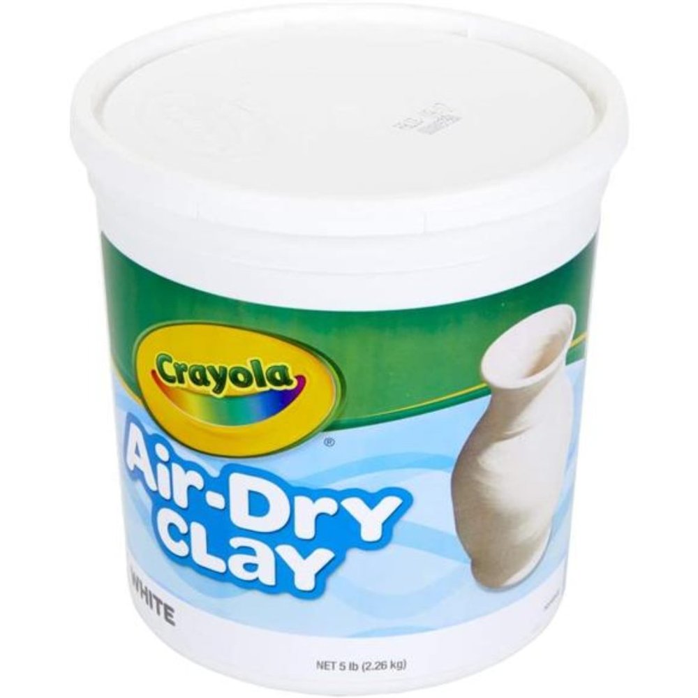 Crayola Air Dry Clay for Kids, Natural White Modeling Clay, 5 Lb Bucket